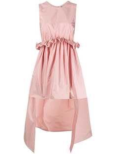 RED Valentino платье асимметричного кроя с оборками