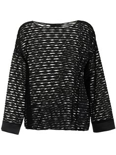 Emporio Armani полупрозрачный топ с длинными рукавами