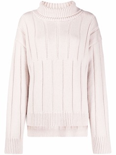Jil Sander джемпер со вставкой в рубчик