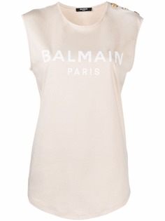 Balmain топ с логотипом
