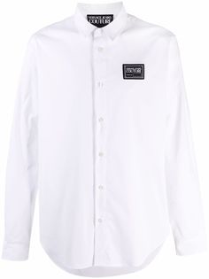 Versace Jeans Couture рубашка с длинными рукавами и нашивкой-логотипом