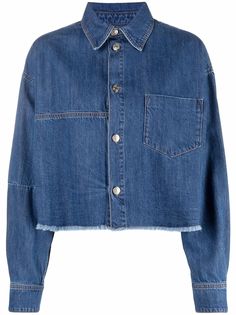 Trussardi укороченная джинсовая рубашка