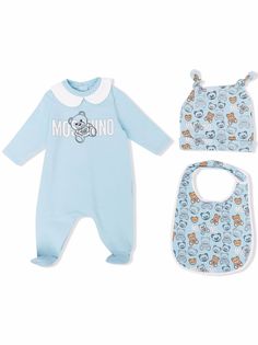 Moschino Kids комплект для новорожденного с принтом