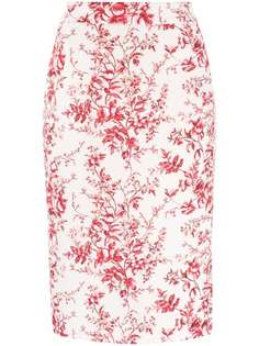Boutique Moschino юбка-карандаш с цветочным принтом
