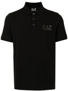 Ea7 Emporio Armani рубашка поло с тисненым логотипом
