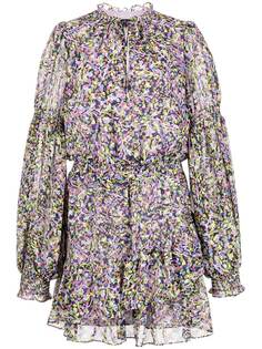 Ted Baker ярусное платье мини с цветочным принтом