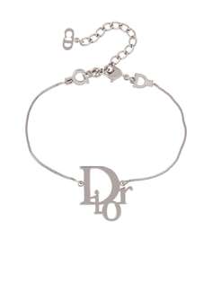 Christian Dior цепочный браслет 1990-х годов с логотипом
