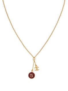 Chanel Pre-Owned позолоченное колье 2013-го года с логотипом CC