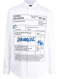 Dsquared2 рубашка с принтом