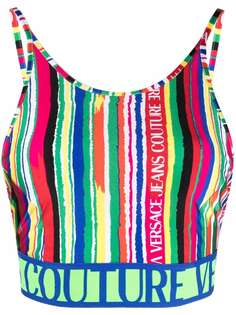 Versace Jeans Couture укороченный топ с логотипом