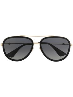 Gucci Eyewear солнцезащитные очки-авиаторы с градиентными линзами