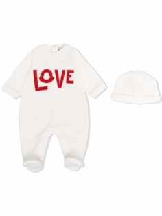 Moncler Enfant комплект для новорожденного Love с логотипом