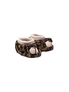 Fendi Kids пинетки с логотипом FF