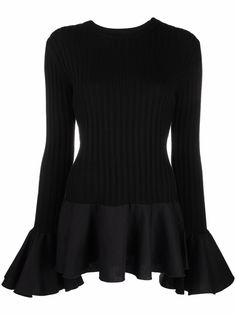 JW Anderson топ в рубчик с оборками