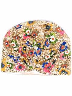 MaryJane Claverol декорированная шапка с цветочным узором