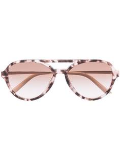 Prada Eyewear солнцезащитные очки-авиаторы черепаховой расцветки