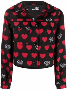 Love Moschino укороченная куртка с принтом