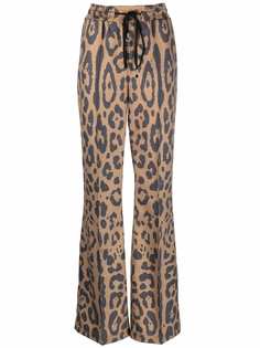 Atu Body Couture брюки широкого кроя с леопардовым принтом