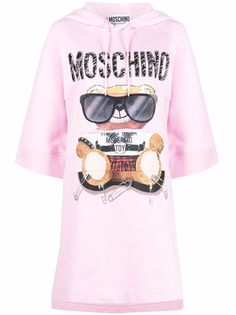 Moschino платье-свитер с принтом