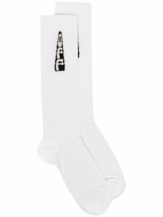 Off-White носки вязки интарсия с логотипом
