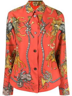 Hermès рубашка pre-owned с принтом