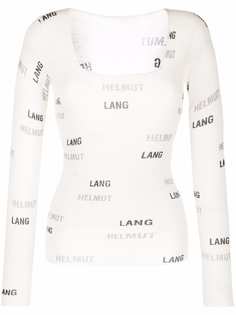 Helmut Lang топ тонкой вязки с логотипом