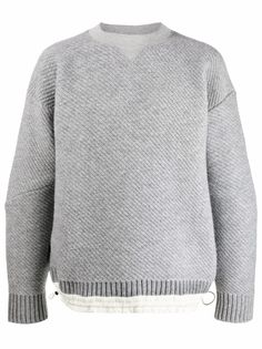 Sacai джемпер крупной вязки с круглым вырезом