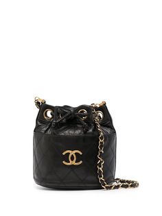 Chanel Pre-Owned маленькая сумка-ведро через плечо 1985-1993-х годов