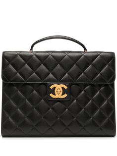 Chanel Pre-Owned стеганый портфель 1998-го года с логотипом CC