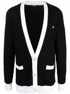 Balmain кардиган фактурной вязки