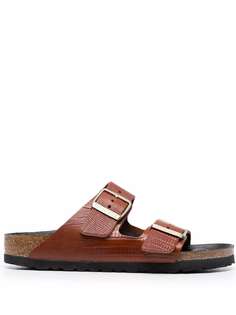 Birkenstock сандалии с тиснением под кожу змеи