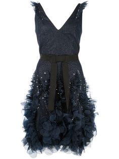 Marchesa Notte платье мини с блестками