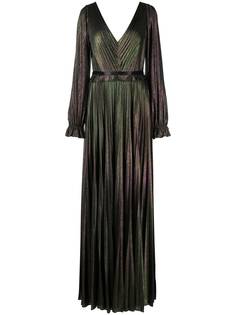 Marchesa Notte платье с открытыми плечами и плиссировкой
