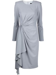 Badgley Mischka платье с запахом и драпировкой