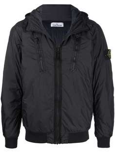 Stone Island бомбер на молнии с капюшоном