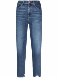 7 For All Mankind укороченные джинсы с завышенной талией