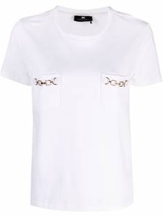Elisabetta Franchi футболка с накладным карманом