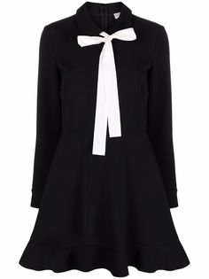 RED Valentino расклешенное платье с бантом