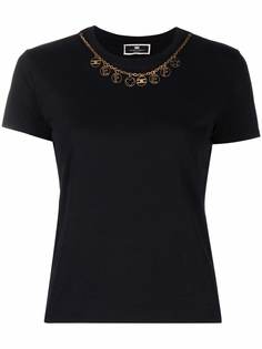 Elisabetta Franchi декорированная футболка