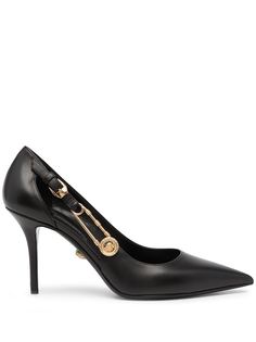 Versace туфли с заостренным носком и декором Medusa