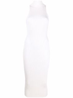 Balmain платье миди с вырезом халтер