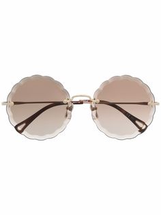 Chloé Eyewear солнцезащитные очки в круглой оправе