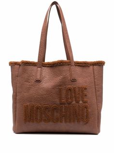 Love Moschino сумка-тоут из искусственной овчины с логотипом