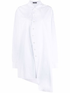 Ann Demeulemeester длинная рубашка с асимметричным подолом