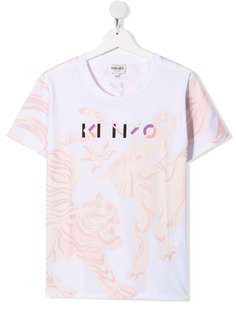Kenzo Kids футболка из органического хлопка с логотипом