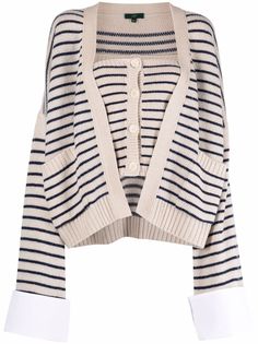 Jejia комплект из топа и кардигана в полоску