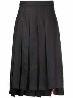 Thom Browne плиссированная юбка с полосками RWB
