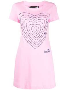 Love Moschino платье-футболка из джерси с логотипом