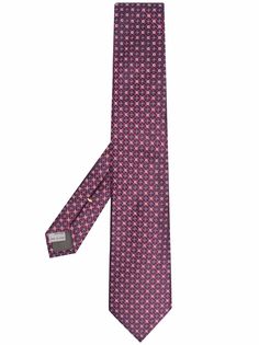 Canali галстук с геометричным узором