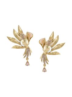 Oscar de la Renta серьги с кристаллами